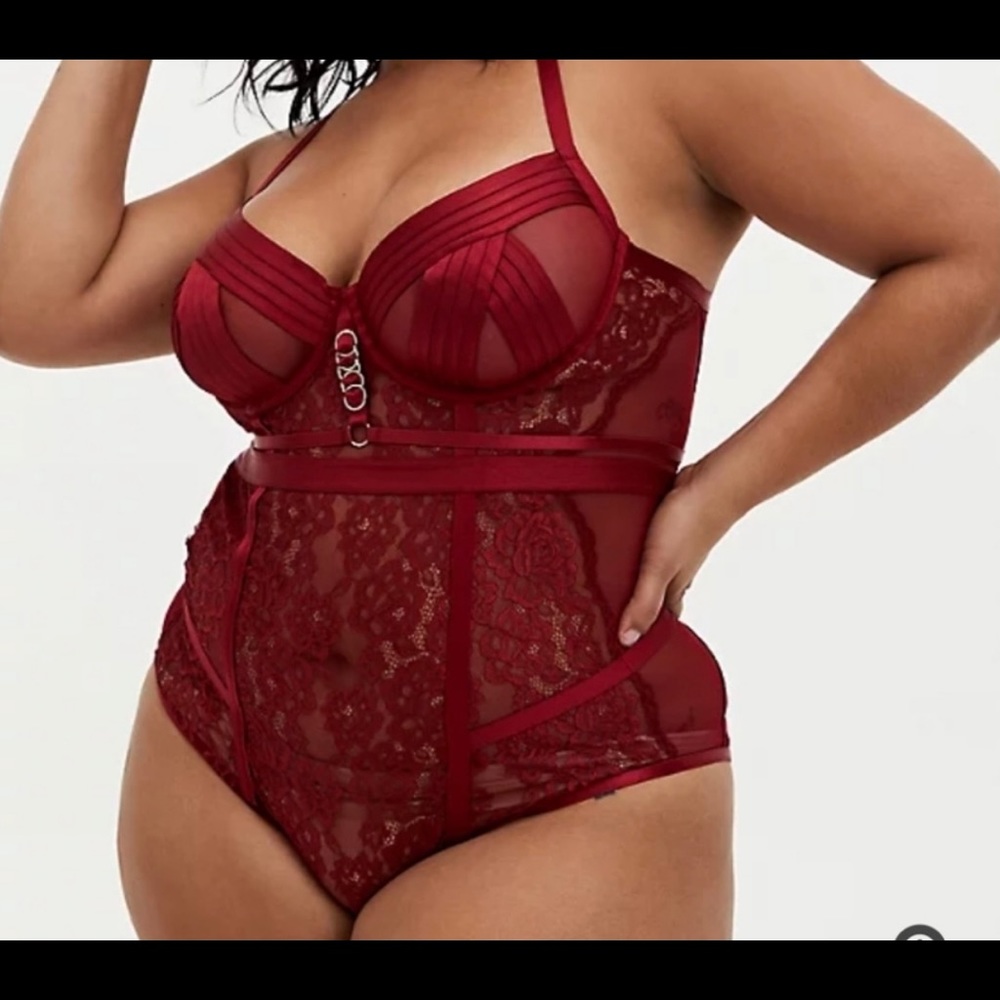 Removing soon Torrid dark red lace bodysuit